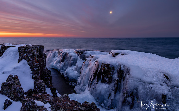 Sunrise and Setting Moon